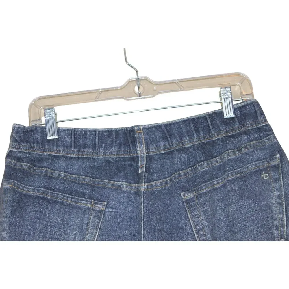 Rag & Bone Blue Faux Distressed Denim Cotton Casual Stretchy Soft Summer Shorts